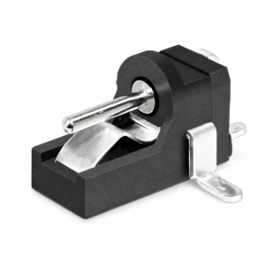 DC001C horizontal PCB-mount male DC power plug connector with exposed centre pin