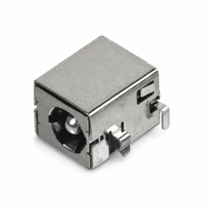 DC028S 3-pin switched right-angle PCB DC power jack with enclosed metal shell