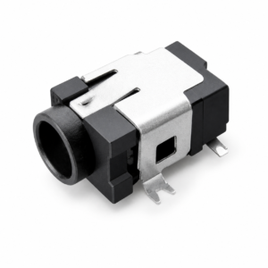 DC031A 3-pin switched right-angle PCB DC power jack with metal shell