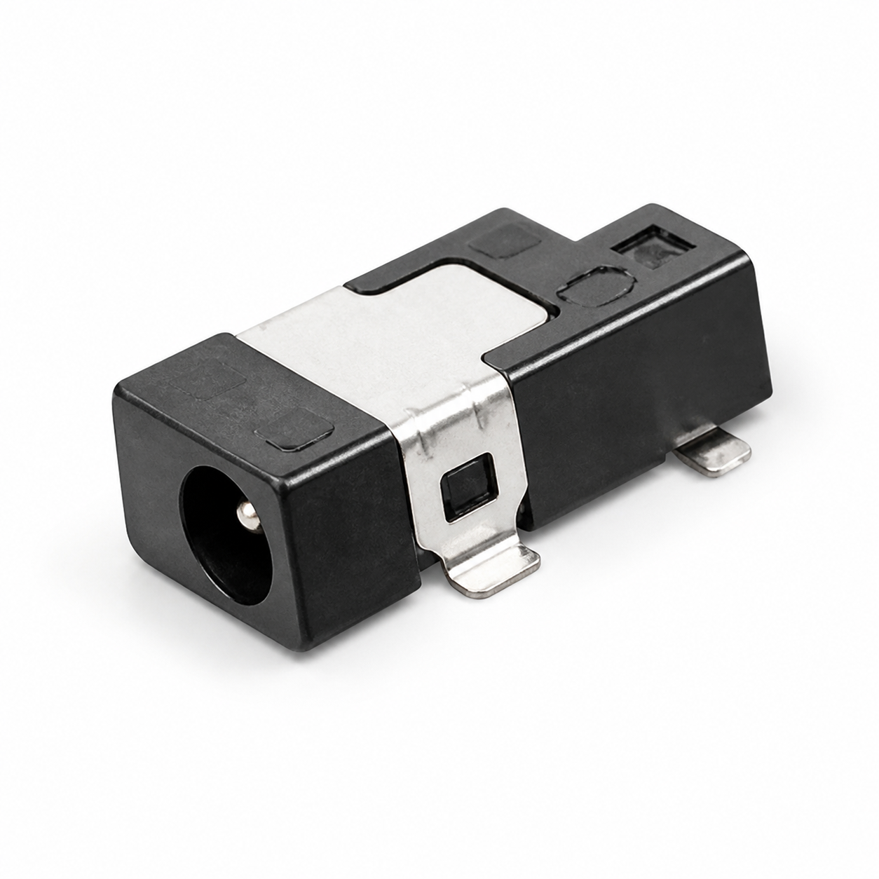 DC1520 low-profile right-angle PCB-mount DC power jack DC1520 low-profile right-angle PCB-mount DC power jack