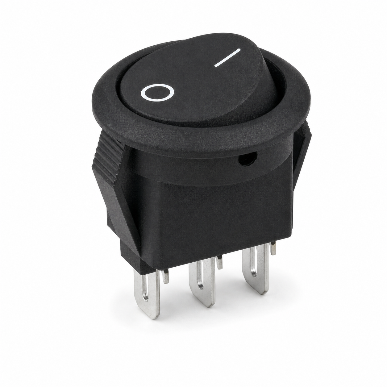 GT101-DE0B1BB 3-pin SPDT round panel-mount rocker switch