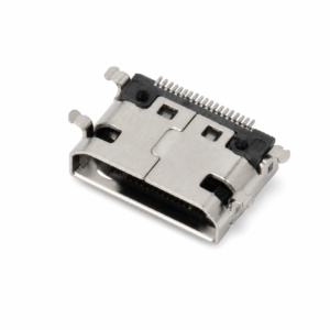 HDMI-M-1902 19-pin Mini HDMI Type C Full-SMT PCB receptacle with locating posts