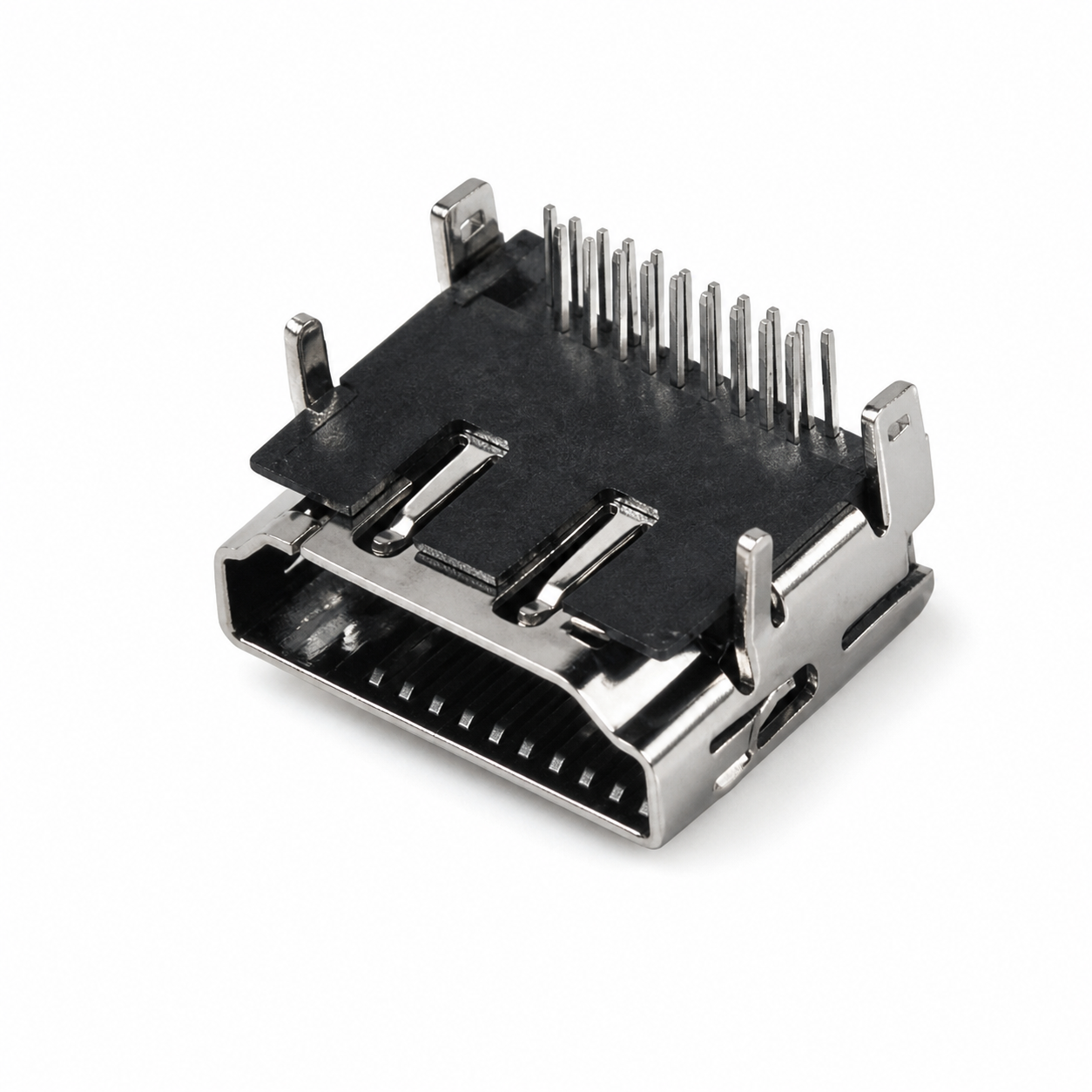 HDMI-M-1907 19-pin HDMI Type A 90-degree right-angle DIP PCB receptacle HDMI-M-1907 19-pin HDMI Type A 90-degree right-angle DIP PCB receptacle