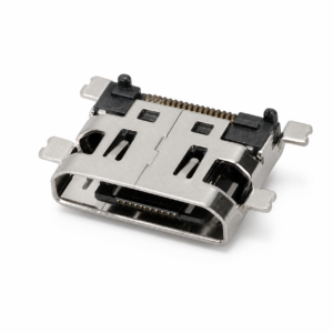 MINI-HDMI-M-1903 19-pin Mini HDMI female mid-mount PCB receptacle