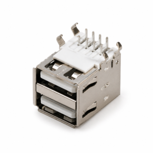 USB-AF-11 dual-stacked 90-degree USB Type-A female DIP PCB receptacle.png