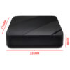 eri-dvbchd004-dimensions Black rectangular electronic enclosure with rounded corners and diagonally engraved grooves, with red dimension marks showing 116 mm long, 30 mm high, and 16 mm thick.
