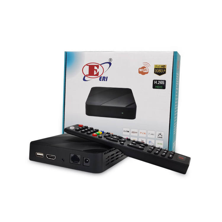 HDME Decodificador IPTV Multimedia - Set Top Box TV, H.265, WLAN WiFi  integrado 150 Mbps, reproductor multimedia Internet TV, receptor IP HEVC  H.256